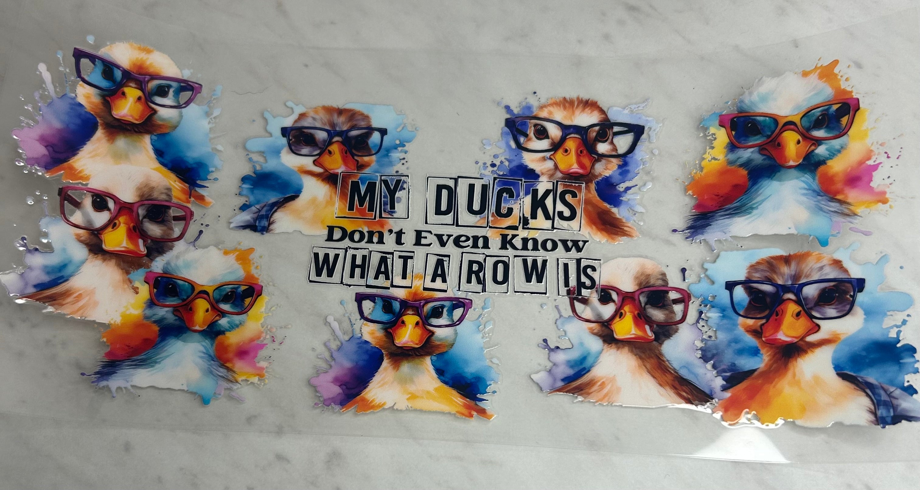 🦆 Cute & Chaotic Duck Wrap | 16oz Cup Wrap