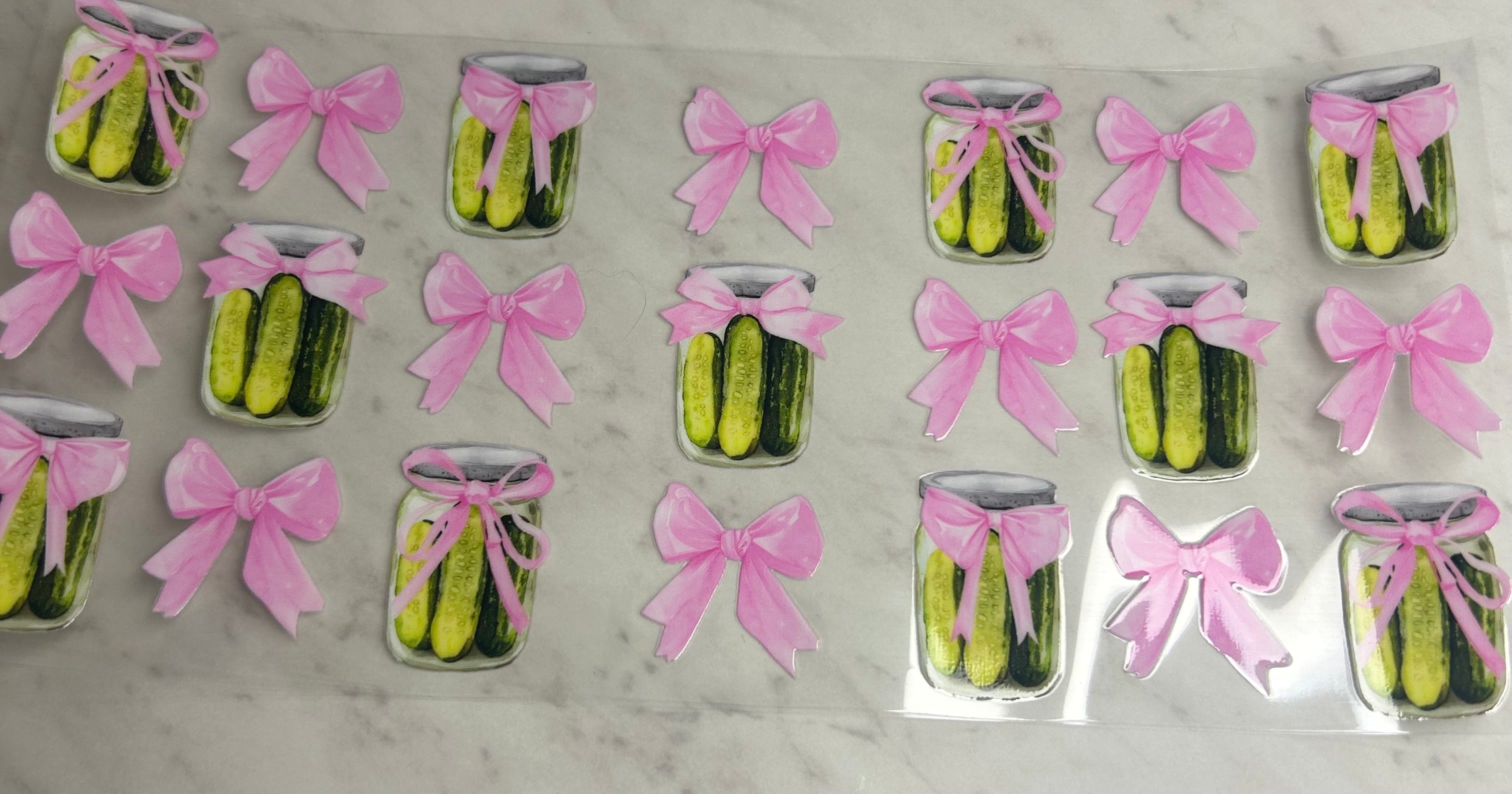 🎀 Pickles & Bows Wrap 🥒💖 | 16oz Cup Wrap