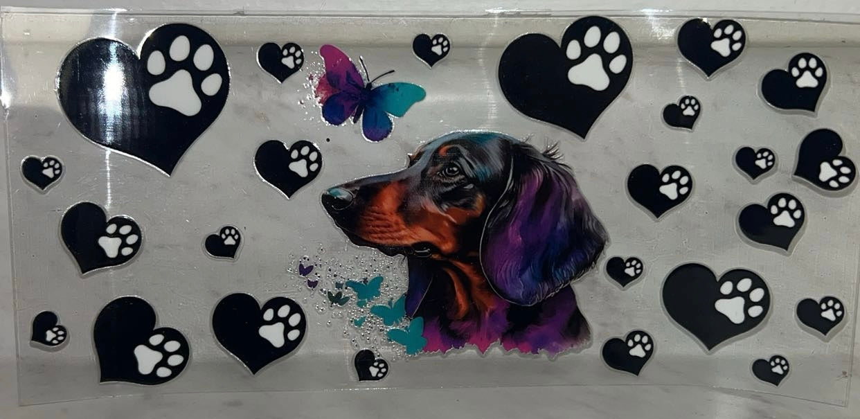 🐾 Dachshund Love Wrap | 16oz Cup Wrap