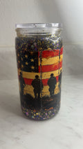 Night Raider | 16oz Military Inspired Glitter Tumbler | Handmade Cup
