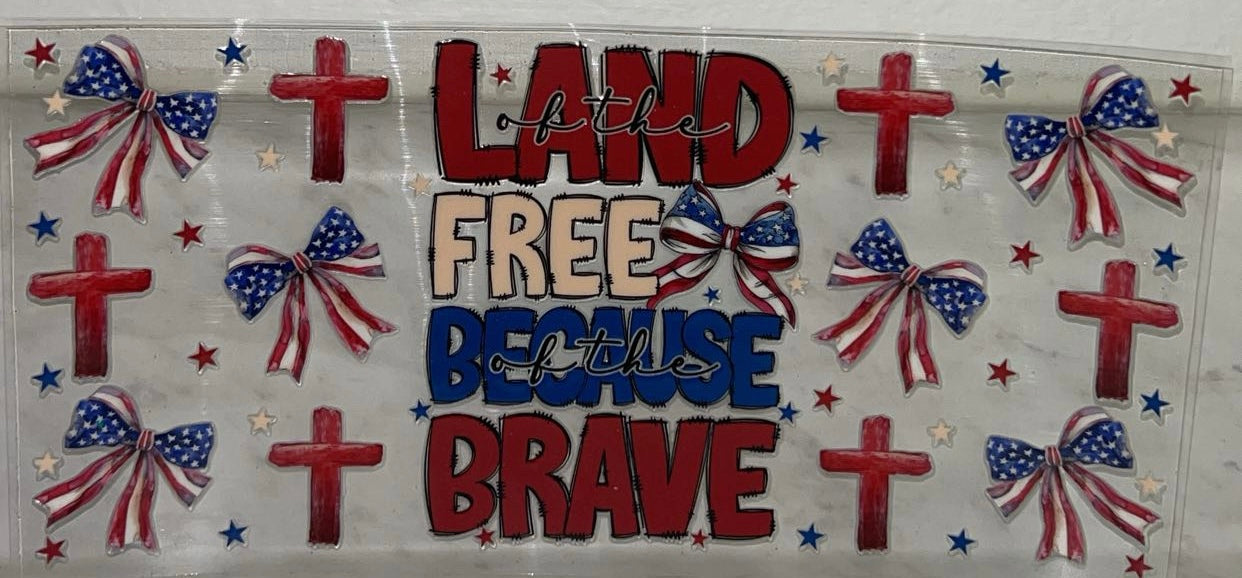 🇺🇸 Land of the Free Wrap | 16oz Cup Wrap