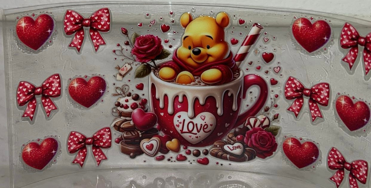🍓 Cozy Love Bear Wrap ❤️✨ | 16oz Cup Wrap